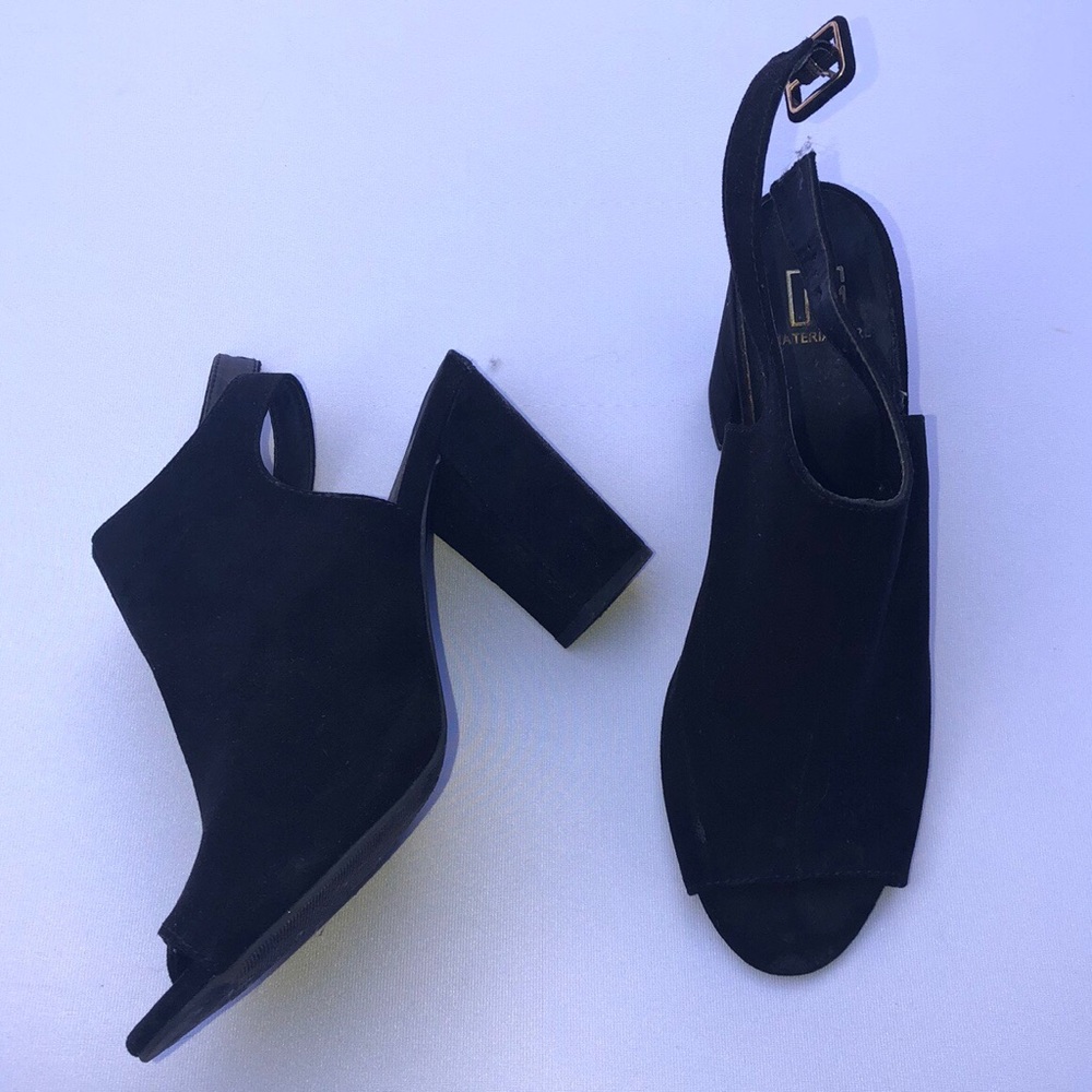 Material Girl chunky black heels ! 🖤